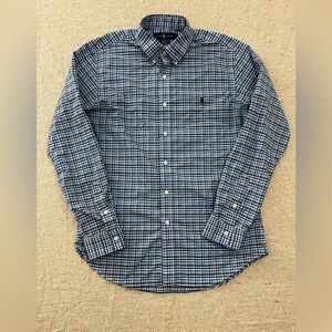 Ralph Lauren Navy and White Checkered Shirt Men size large